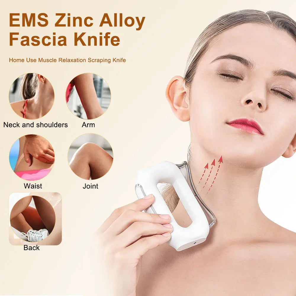 VIMYSHOW EMS Electric Fascia Massager – 5-Speed Vibration Tool Electric Body Massager Qst