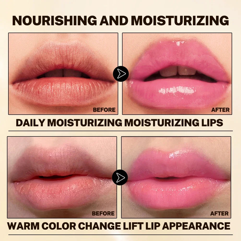QIBEST Glitter Color-Changing Lip Balm – Long-Lasting Tint Tinted Lip Balm Qme