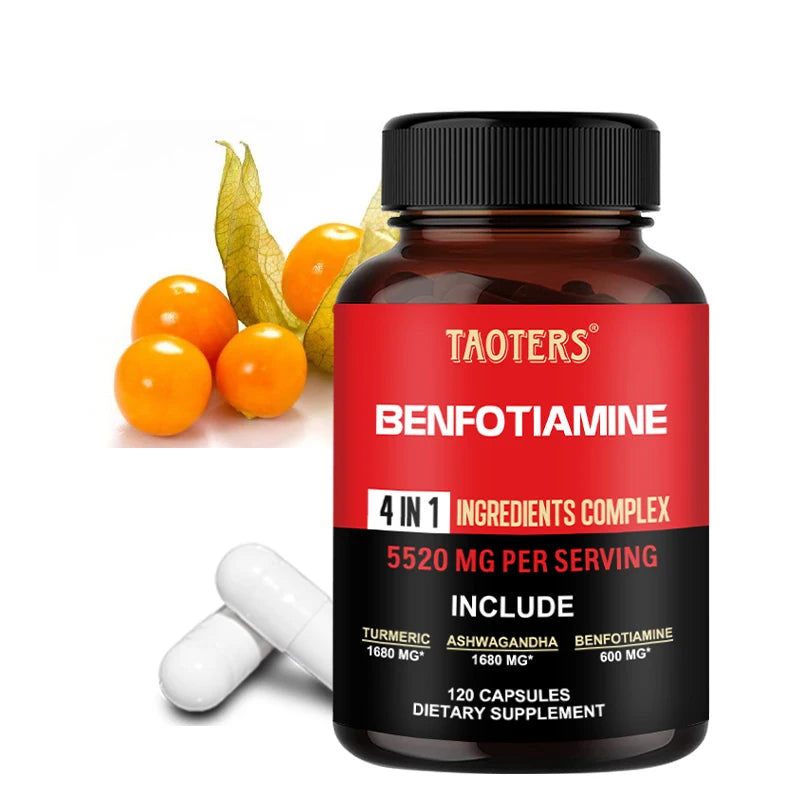 600mg Benfotiamine Capsules – Vitamin B1 Glucose & Nerve Support Vitamin B1 Supplement Qst