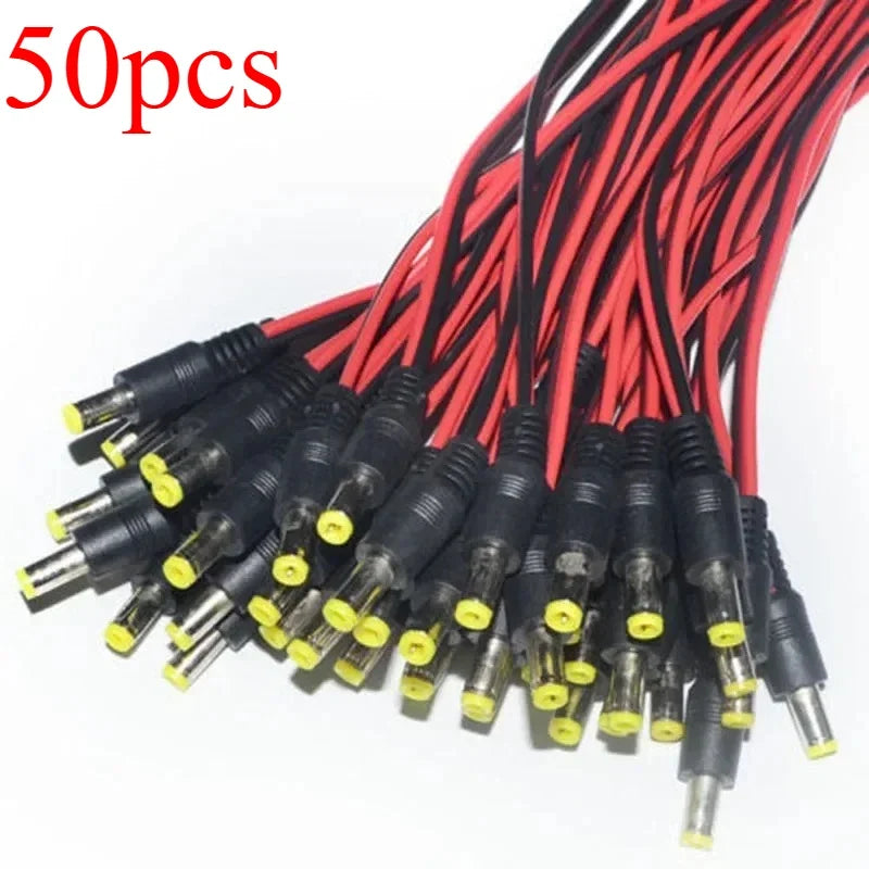 12V DC Power Pigtail Cable Male Female Jack for CCTV Cameras DC Power Pigtail Cable Qme