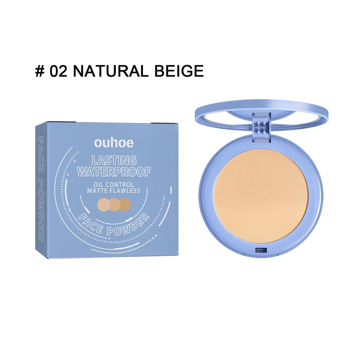 Qme Face Setting Pressed Powder – Oil Control & Waterproof Setting Pressed Powder Qme natural beige