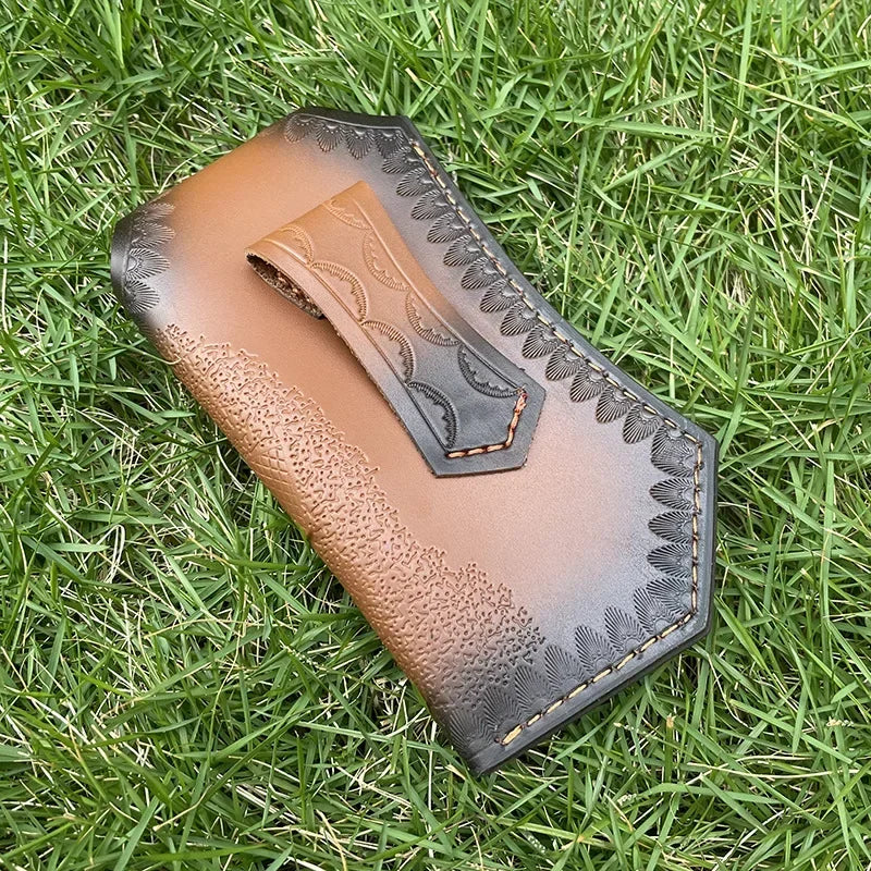 Large PU Leather Folding Knife Sheath Belt Holster Scabbard Knife Sheath Qst