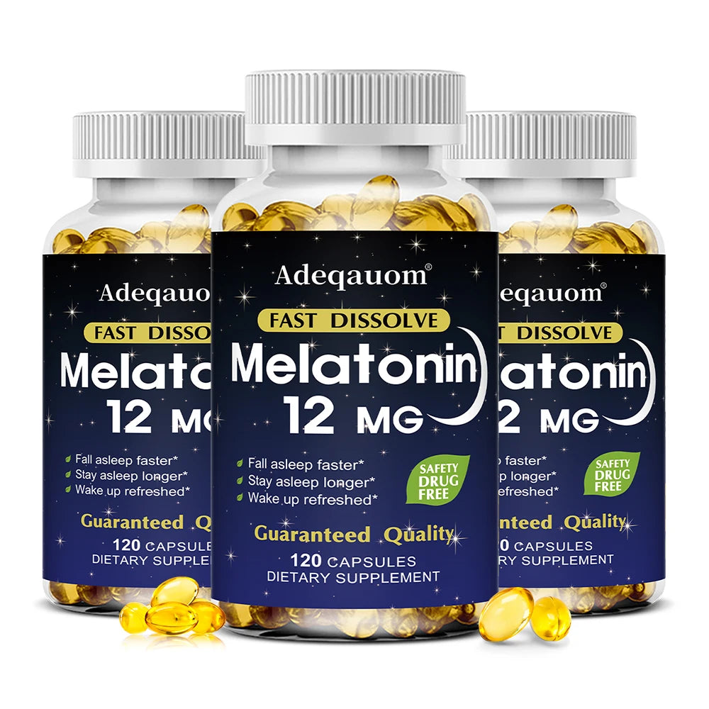 ZENVITALIZE Melatonin Capsules – Sleep & Relaxation Support Sleep Supplement Qst 120 count-3 bottle