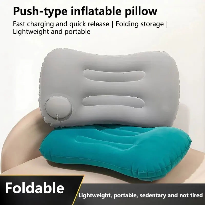 Portable Inflatable Pillow – Neck & Lumbar Support for Travel Inflatable Travel Pillow Qst