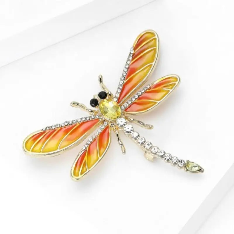 Enamel Dragonfly Brooch – Alloy Rhinestone Lapel Pin Enamel Brooch Pin Qme