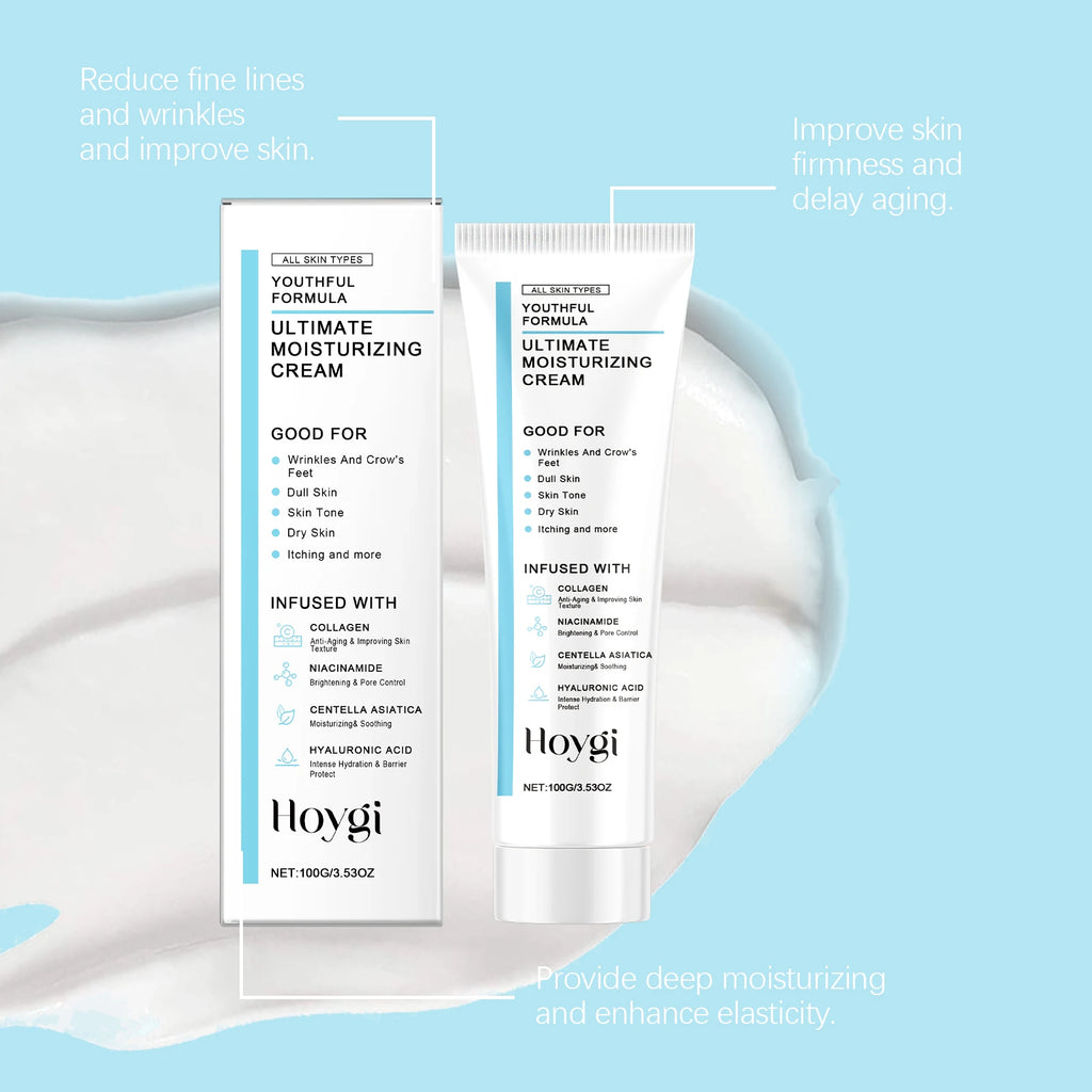 Centella & Hyaluronic Acid Moisturizing Face Cream 100g Face Moisturizer Cream Qst