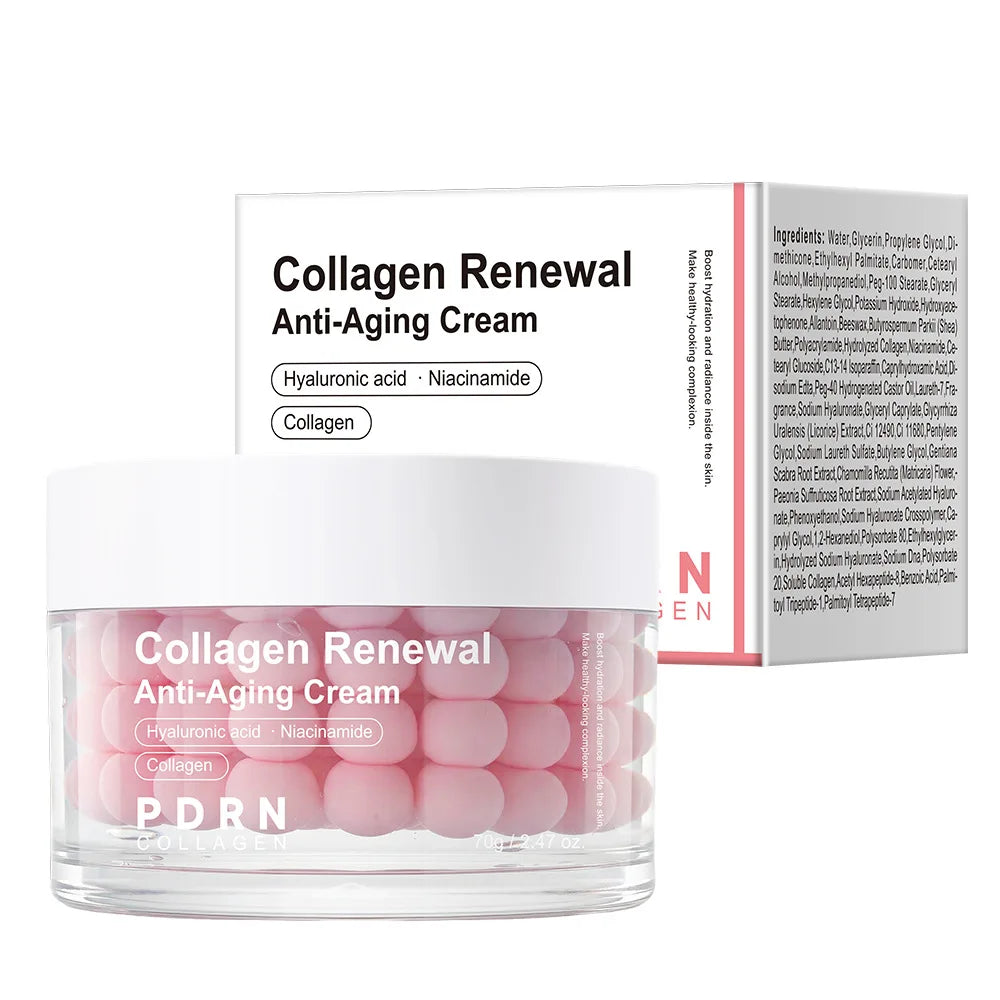 Korean PDRN Pink Collagen Capsule Cream with Niacinamide Collagen Face Cream Qme 1pc