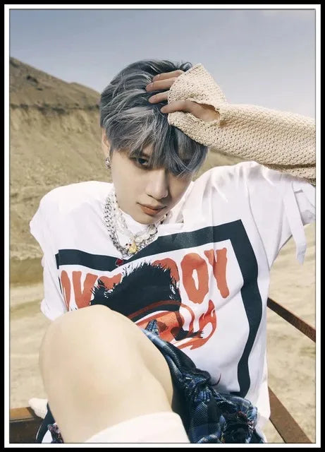 Taemin Album Canvas Wall Art – Mosaic Poster Print Canvas Wall Art Qst 9 50x70cm Unframed