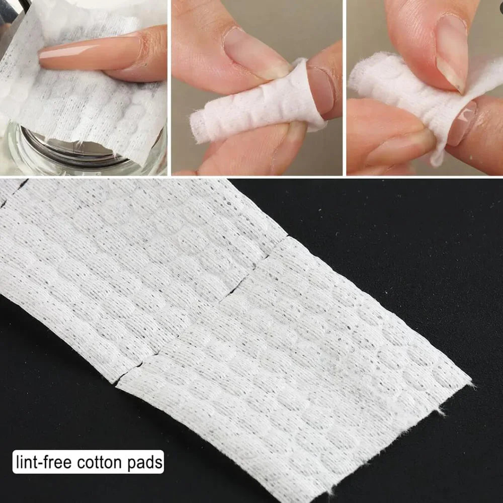 300-Roll Lint-Free Nail Cotton Wipes | UV Gel Polish Remover Nail Remover Wipes Qme
