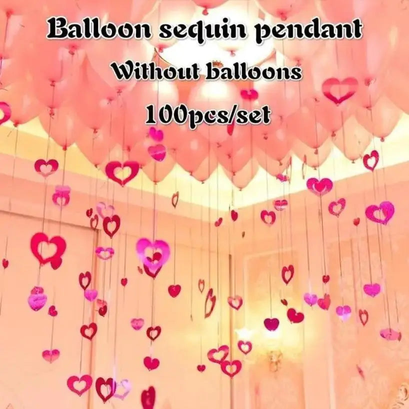 Heart-Shaped Rain Silk Balloon Pendant Party Decoration Party Balloon Decoration Qme