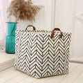 Foldable Cotton Linen Laundry Basket & Clothes Organizer Foldable Laundry Basket Qme Geometry