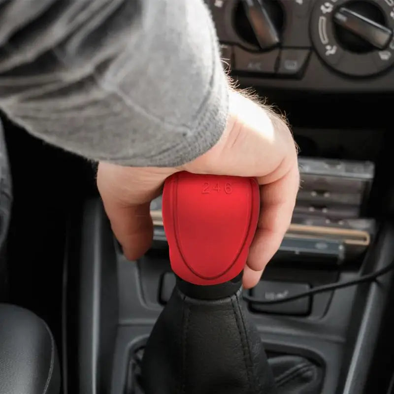 Silicone Car Shift Knob Cover – 6-Speed Anti-Slip Collar Gear Shift Cover Qst