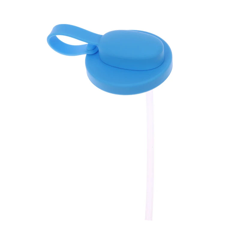 Reusable Silicone Soda Can Cover with Straw – BPA-Free Lid Silicone Can Cover Qst Blue