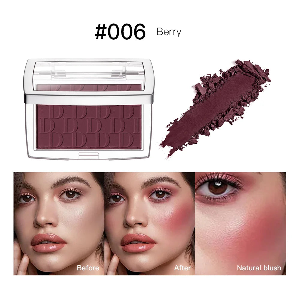 Danchel 3D Embossed Blush Palette – 6 Shades Cheek Contour Face Blush Palette Qst 006 Berry