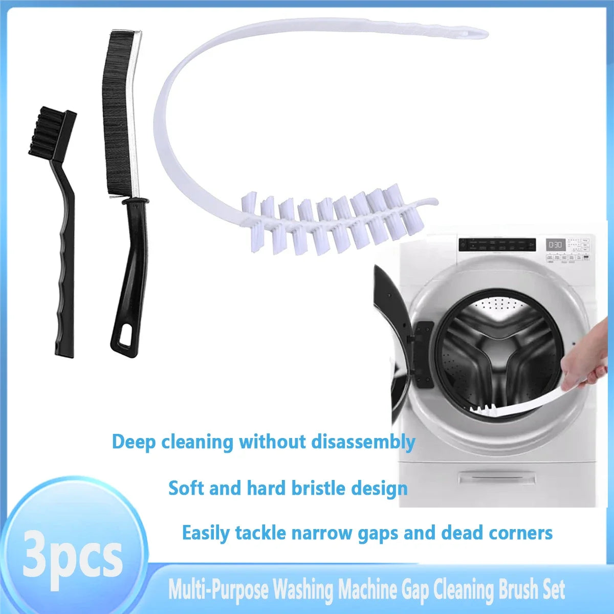 Washing Machine & Dryer Vent Cleaning Brush – Crevice Tool Crevice Cleaning Brush Qme M-Brush-3