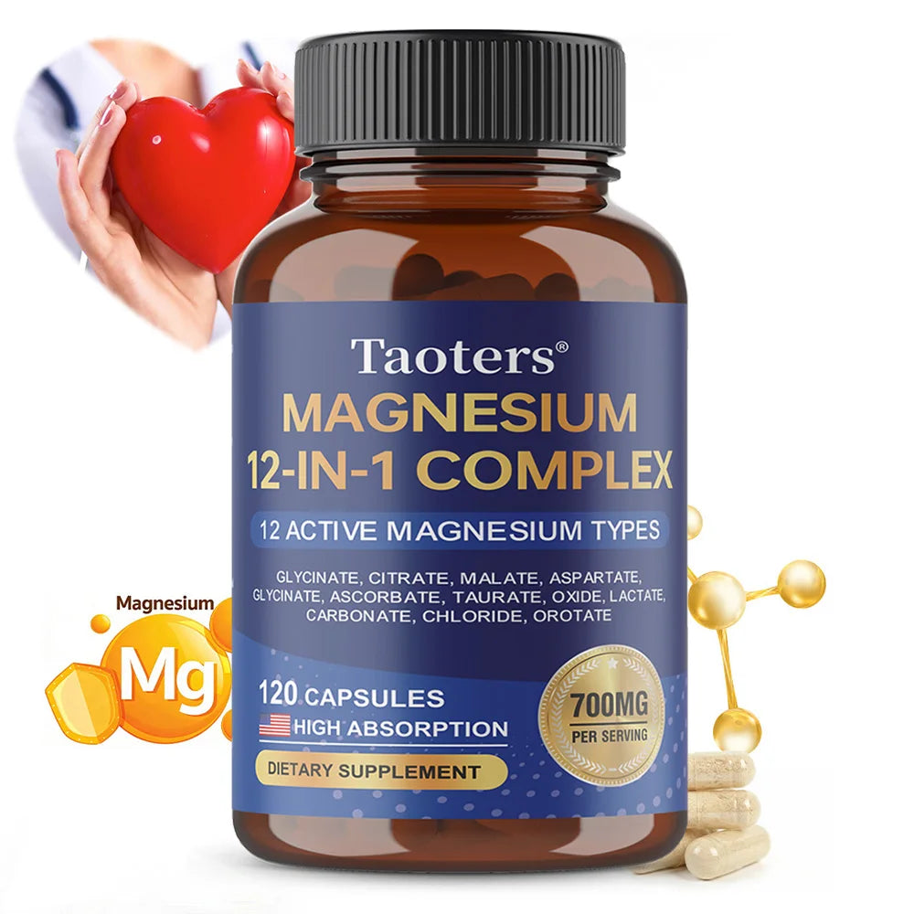 Magnesium Complex Capsules – Glycinate Citrate Taurate | STRESSXCEL Magnesium Supplement Qst