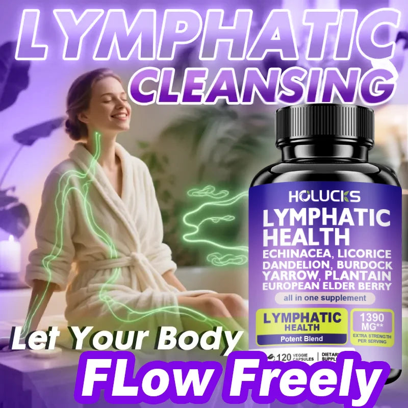 HOLUCKS Lymphatic Health Supplement – Herbal Formula 120ct Herbal Supplement Qst