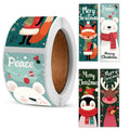 Christmas Stickers Roll – Santa & Polar Bear, 120pcs Holiday Sticker Roll Qme A 1set