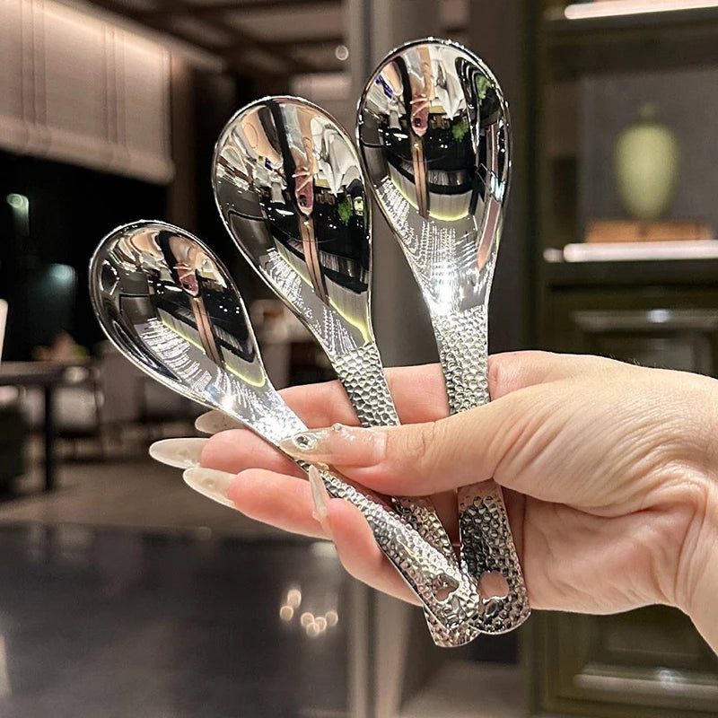 Stainless Steel Soup Spoon – Mirror Polished Large Capacity Soup Spoon Qst