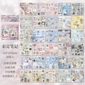 30-Sheet Cute Die-Cut Sticker Book for Journals & Scrapbooking Die-Cut Sticker Book Qme B