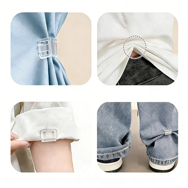 Invisible Pants Hem Shortening Clips – No-Sew Quick Fix 4 Pack Hem Shortening Clips Qme