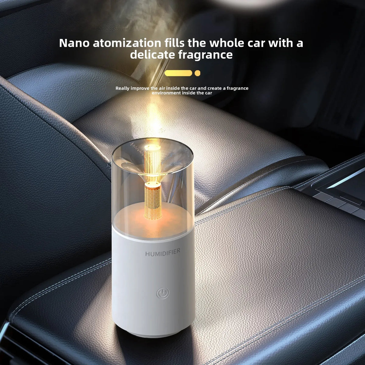 USB Car Humidifier with Aromatherapy & LED Light | Home Office USB Mist Humidifier Qst