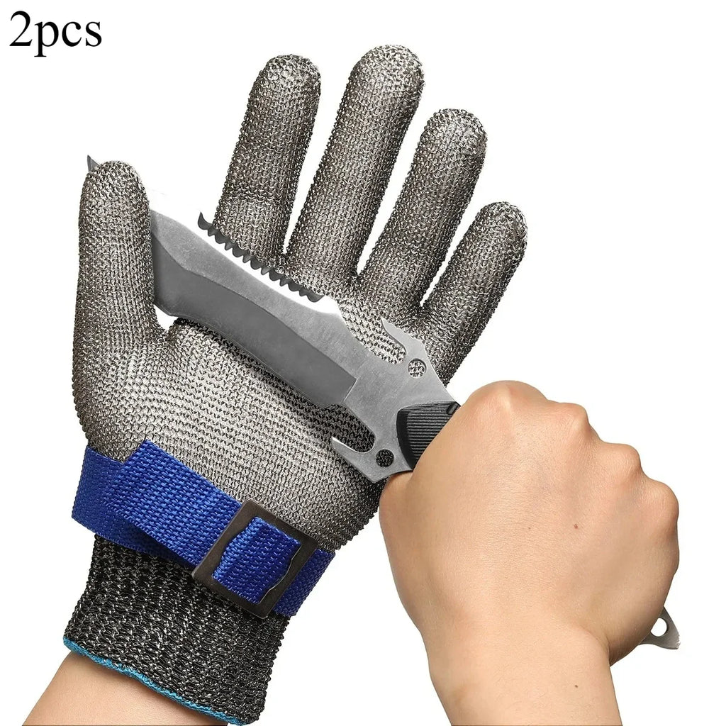 Grade 5 Cut-Resistant 316 Stainless Steel Safety Gloves Cut-Resistant Gloves Qme M