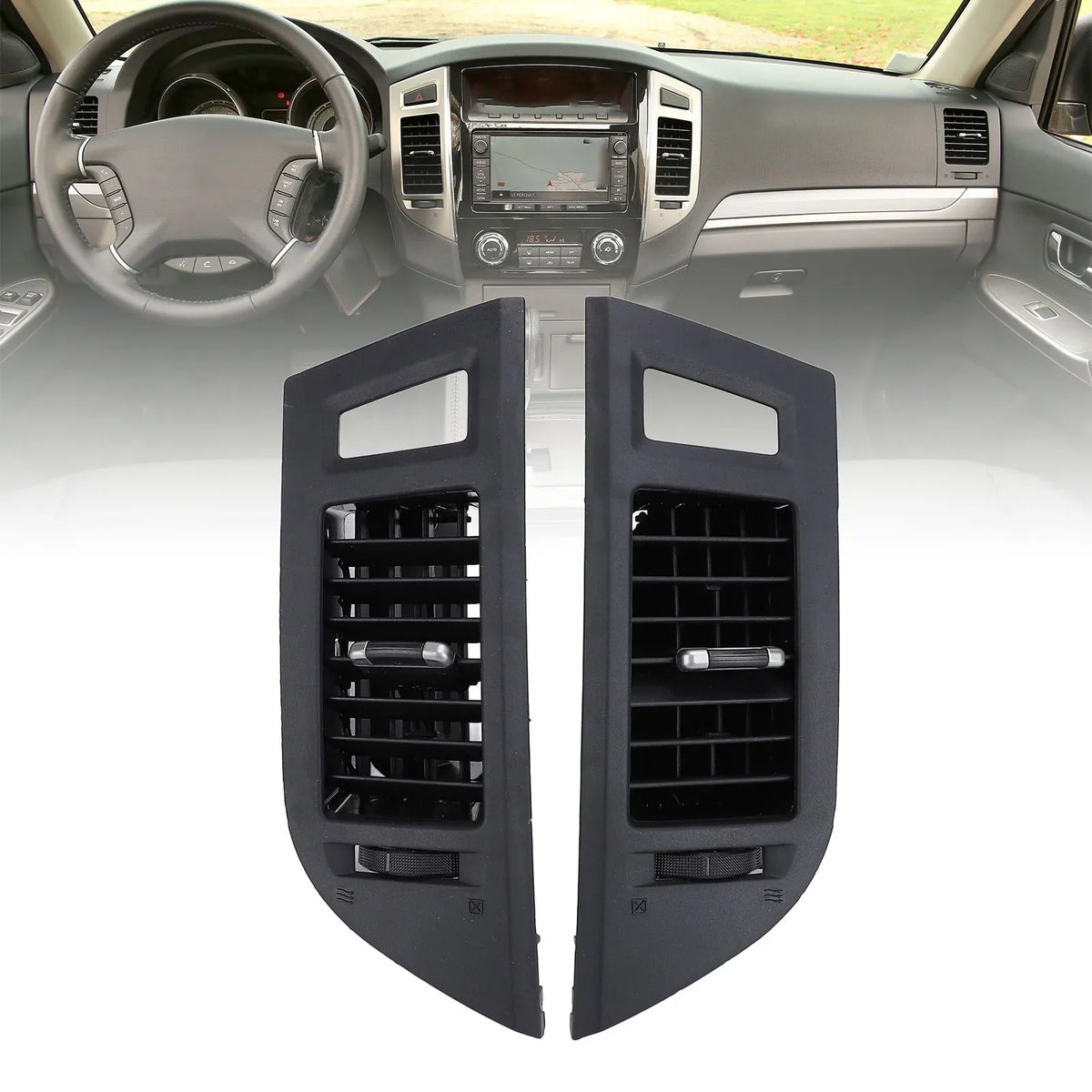 Mitsubishi Pajero AC Vent Outlet Trim Panel Pair 2006–2021 AC Vent Trim Panel Qme