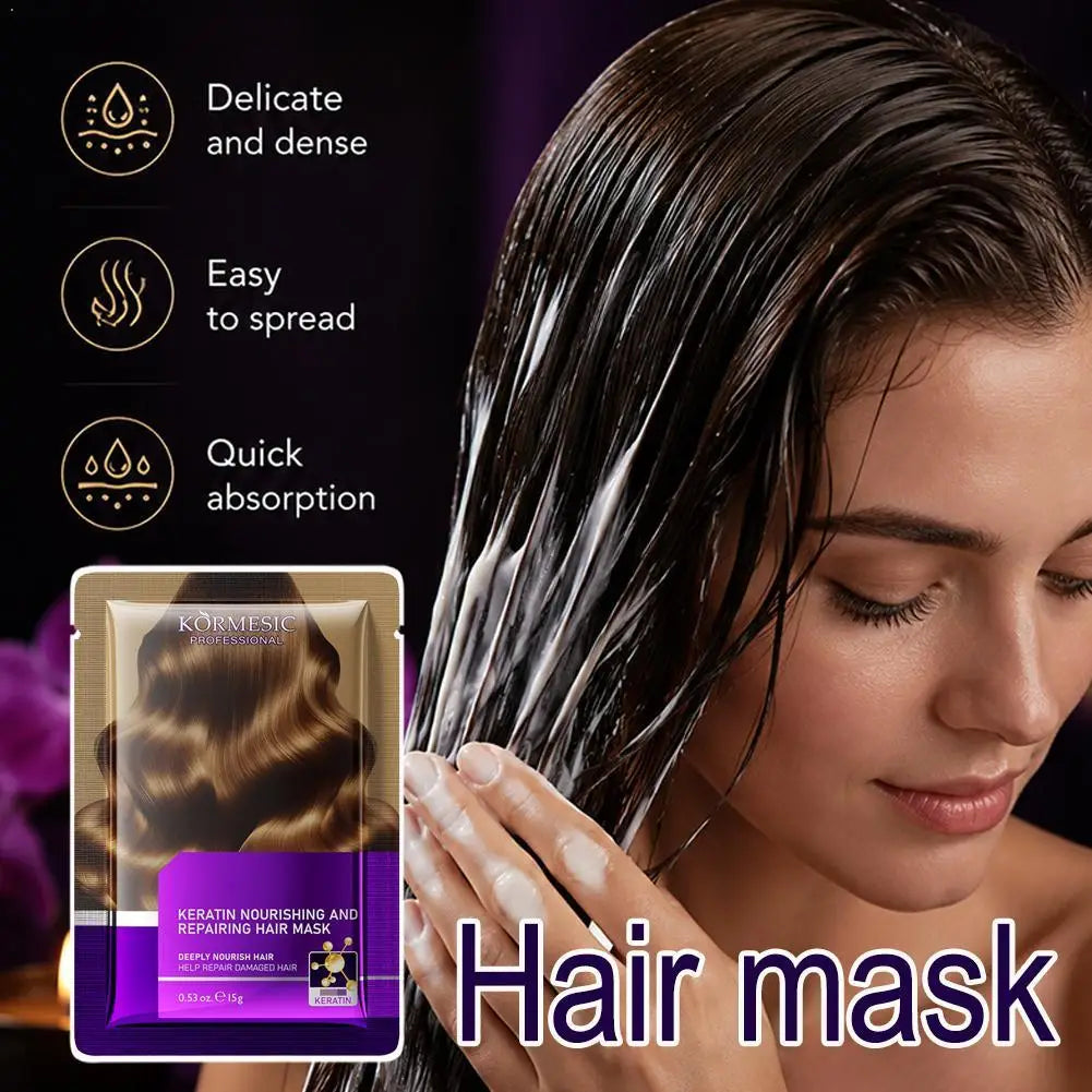 Keratin & Argan Oil Hair Mask 2-Pack | Deep Nourishing Treatment Hair Treatment Mask Qme