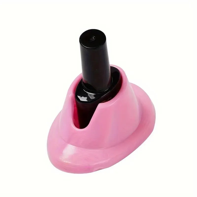 Nail Polish Bottle Holder Stand | Soft Rubber Non-Slip Base Nail Polish Stand Qme 2.5
