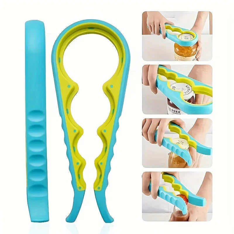 4-in-1 Multi-Purpose Can & Bottle Opener with Non-Slip Grip Multi-Purpose Opener Qme