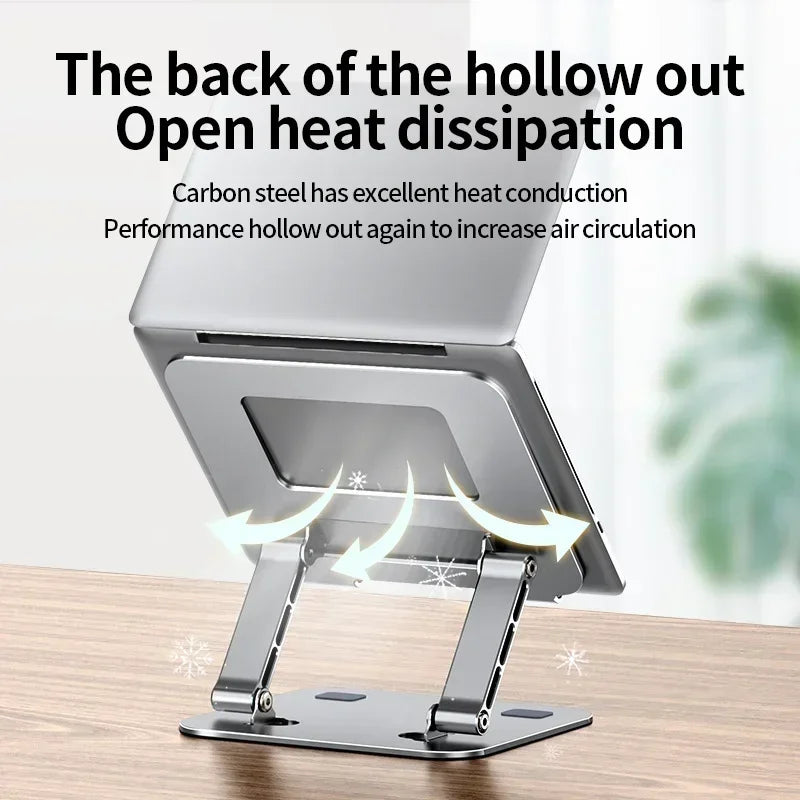 Foldable Aluminum Laptop Stand | Portable, Adjustable 10–17" Laptop Stand Qme