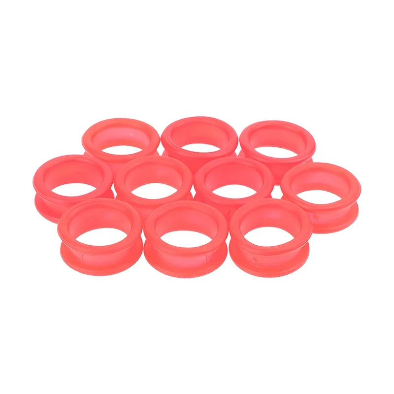 Barber Shears Silicone Finger Ring Grips Inserts – 15 Colors Scissor Finger Grips Qme Red