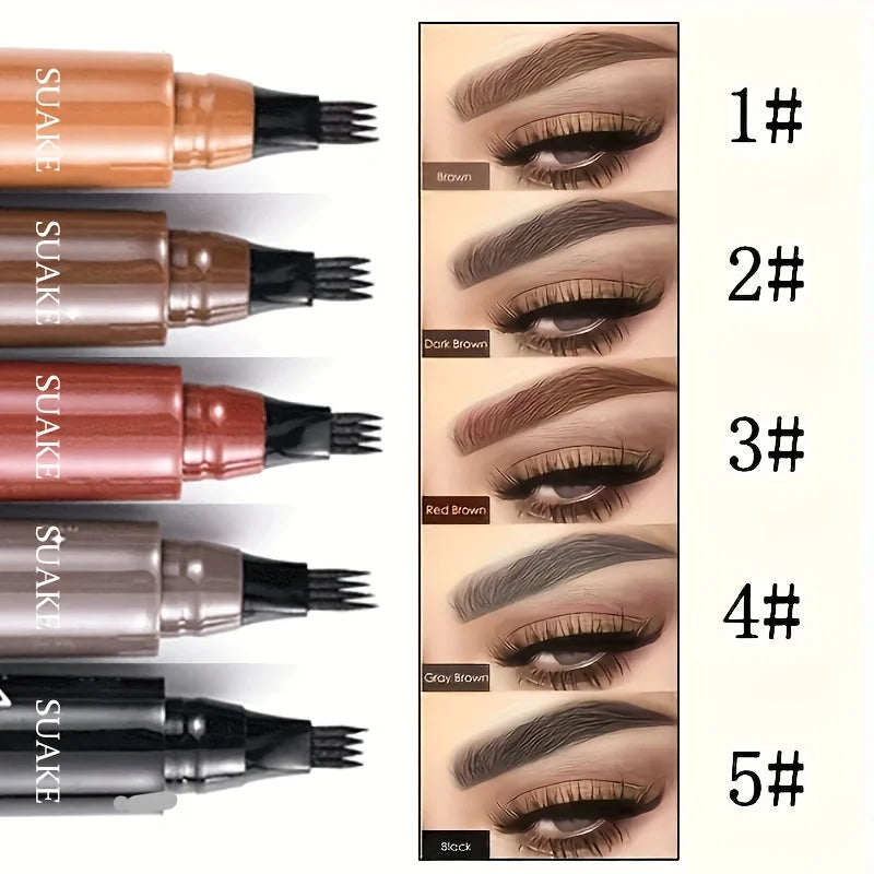 Qme 5-Color Long-Lasting Eyebrow Pencil – Beginner Friendly Eyebrow Pencil Qme