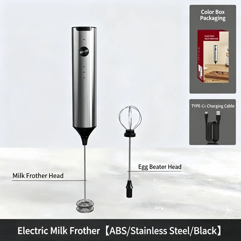 USB Rechargeable Electric Milk Frother & Mini Coffee Whisk Electric Milk Frother Qme H1