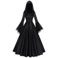 Witch Costume Black Gothic Dress with Hood | Halloween Outfit Halloween Costume Dress Qme XL China Mainland