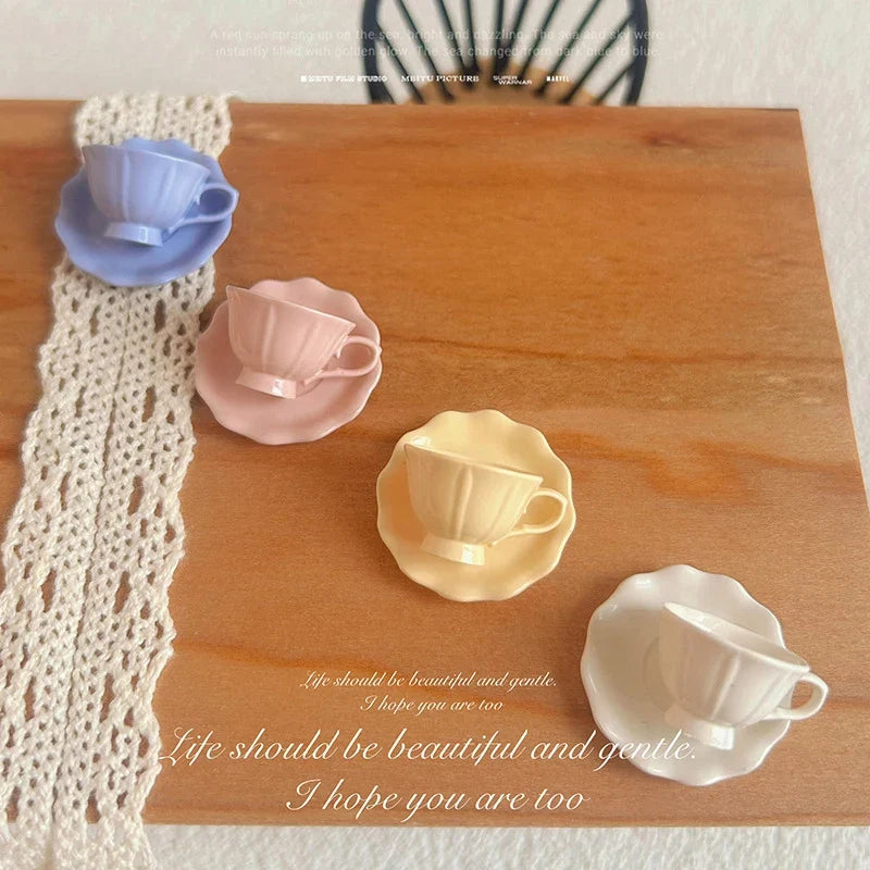 Dollhouse Miniature French Retro Coffee Cup with Handle Dollhouse Miniature Qme