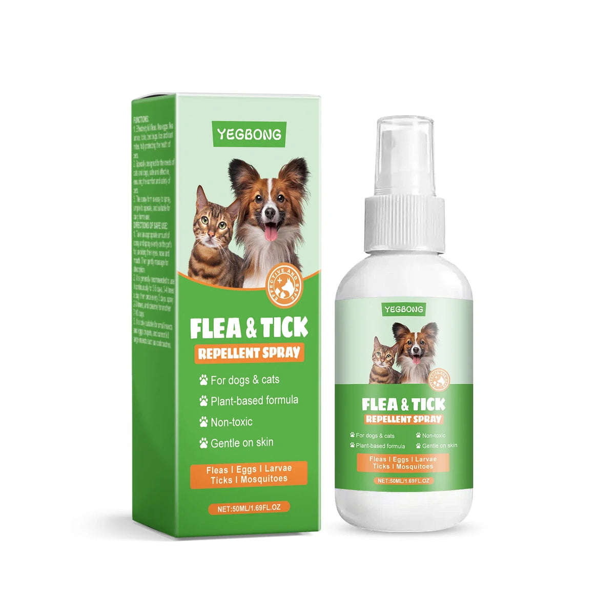 Pet Flea & Tick Repellent Spray for Dogs & Cats | Qme Pet Flea Tick Spray Qme