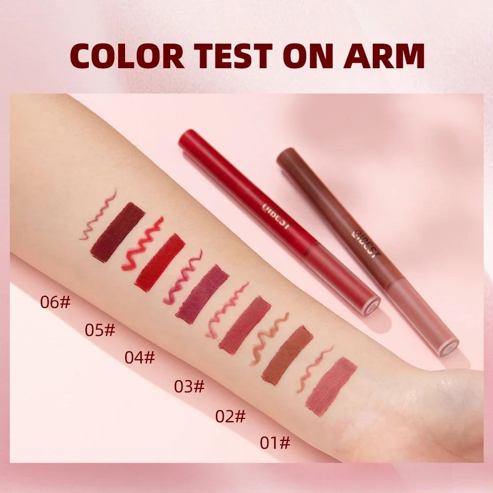 2-in-1 Lip Gloss & Lipliner Pen – Waterproof, Long-Lasting Lip Gloss & Liner Qme