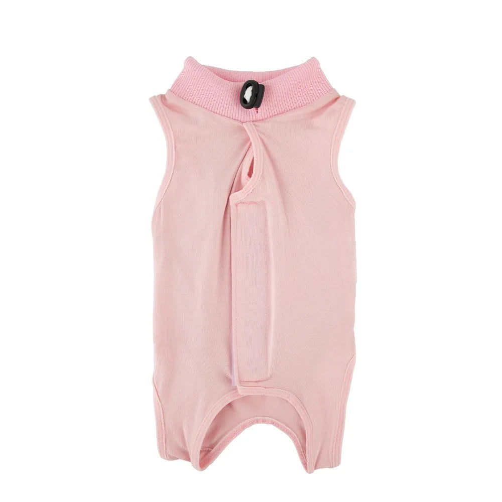Soft Breathable Cat Recovery Suit – Anti-Lick Jumpsuit Cat Recovery Suit Qme Pink S
