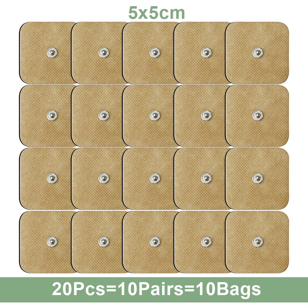 TENS EMS Self-Adhesive Electrode Pads – 10/20 Pcs Replacement Electrode Pads Qst 20Pcs 5x5cm
