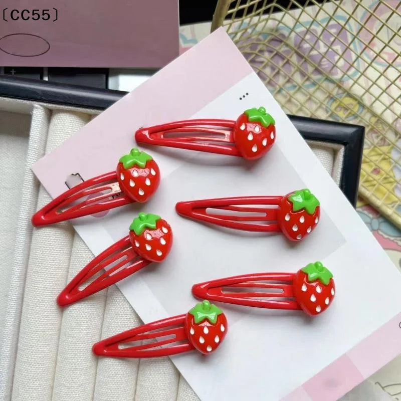 10Pcs Strawberry BB Hair Clips for Girls – Cute Baby Hairpins Girls Hair Clips Qst