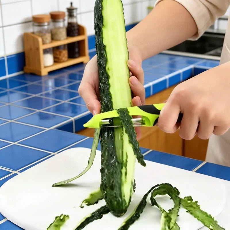 Stainless Steel Multifunctional Peeler – Anti-Slip Handle Vegetable Peeler Qme