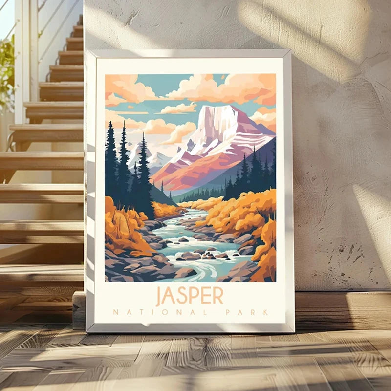 National Park Travel Poster Canvas Wall Art – Unframed Print Canvas Wall Art Qst