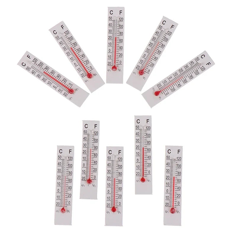Miniature Paper Cardboard Thermometer Indoor 20–50°C | 5×1cm Indoor Thermometer Qme One Size