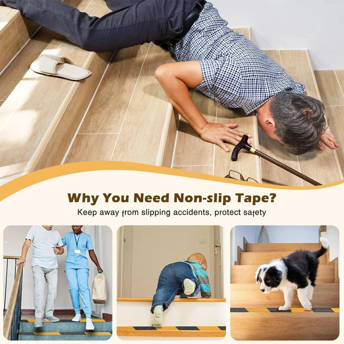 Non-Slip Safety Grip Tape | Indoor & Outdoor Anti-Slip Sticker Anti-Slip Grip Tape Qme