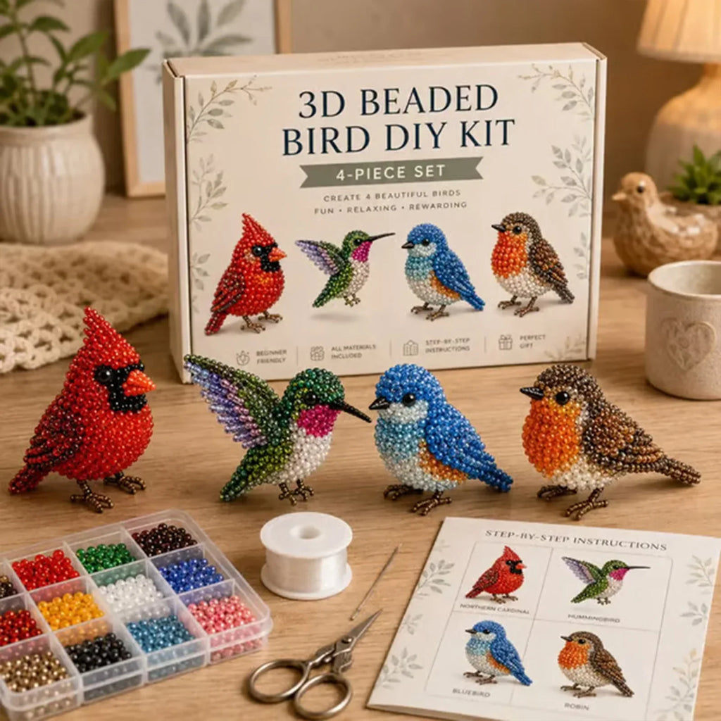 DIY 3D Animal Beading Kit – Handmade Cute Bead Craft Set DIY Beading Craft Kit Qme