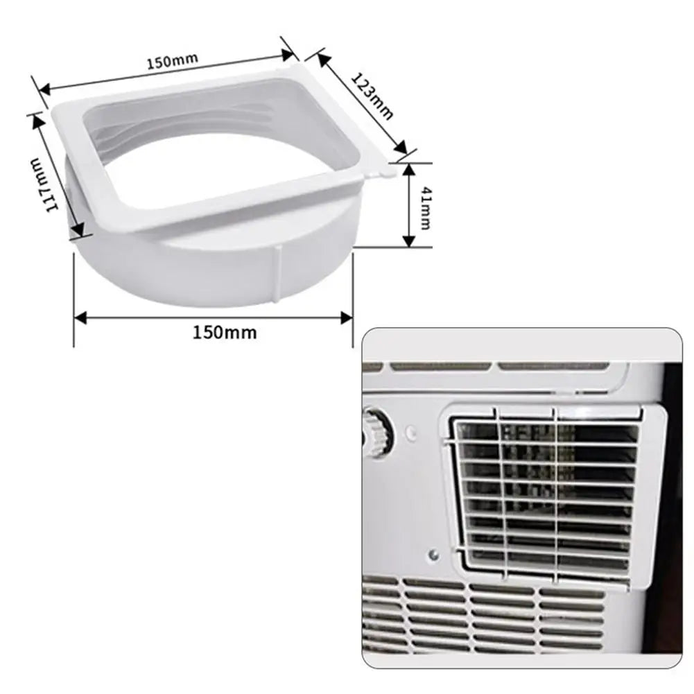 Portable AC Exhaust Hose Connector | 15cm ABS Duct Interface AC Hose Connector Qme