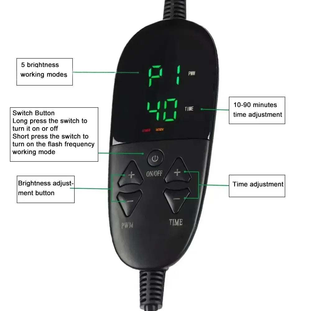 ZONGKUNG DC5521 LED Red Light Controller – Timer & Brightness LED Light Controller Qst C Style