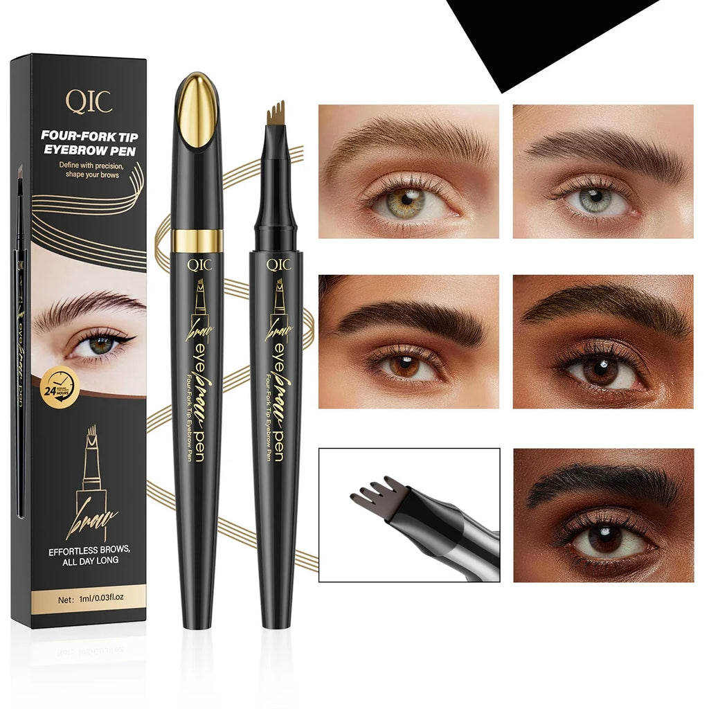 4-Point Liquid Eyebrow Pen – 5 Colors, Waterproof Brow Pencil Liquid Eyebrow Pen Qme